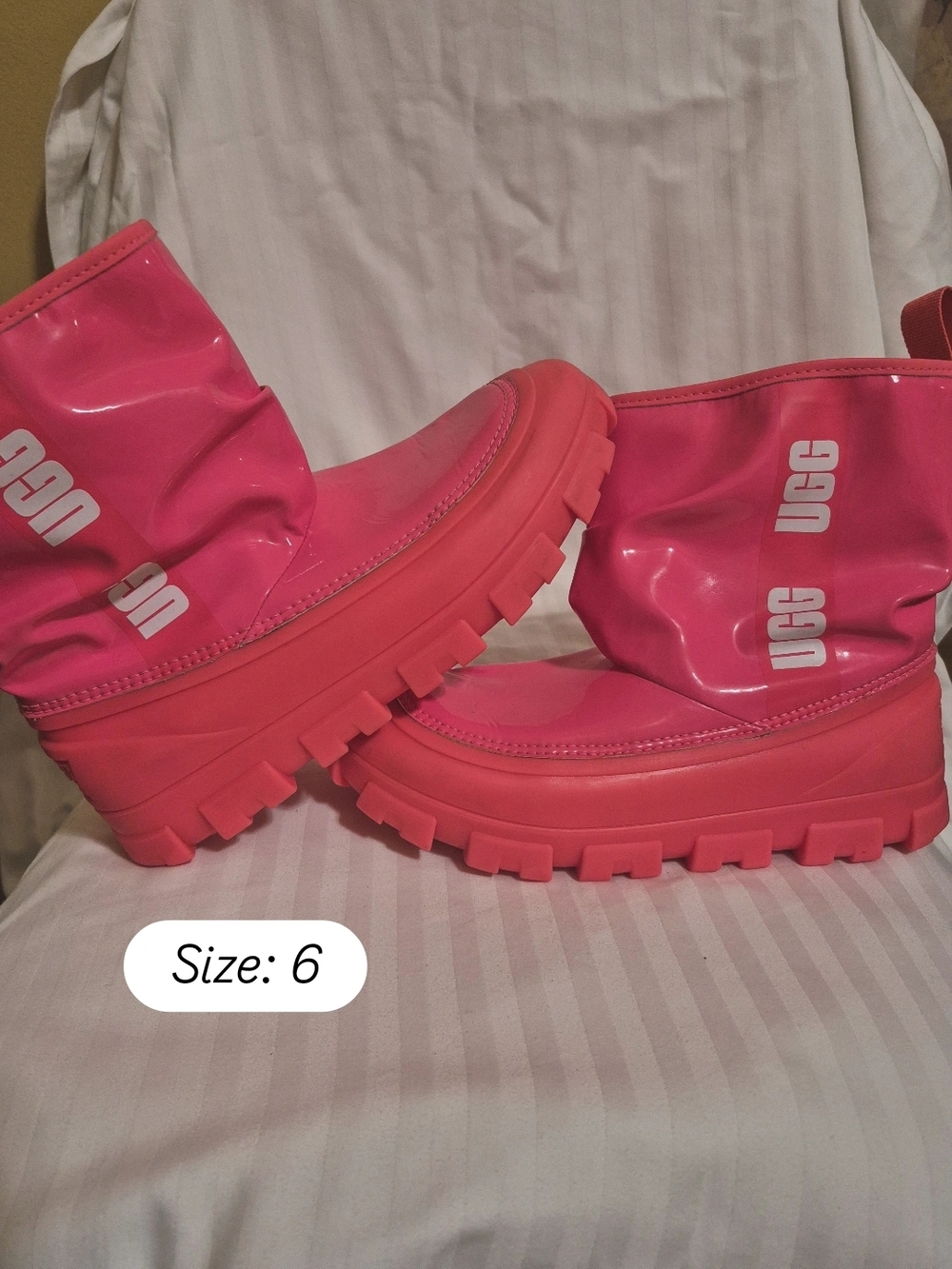UGG Pink Waterproof Platform Boots